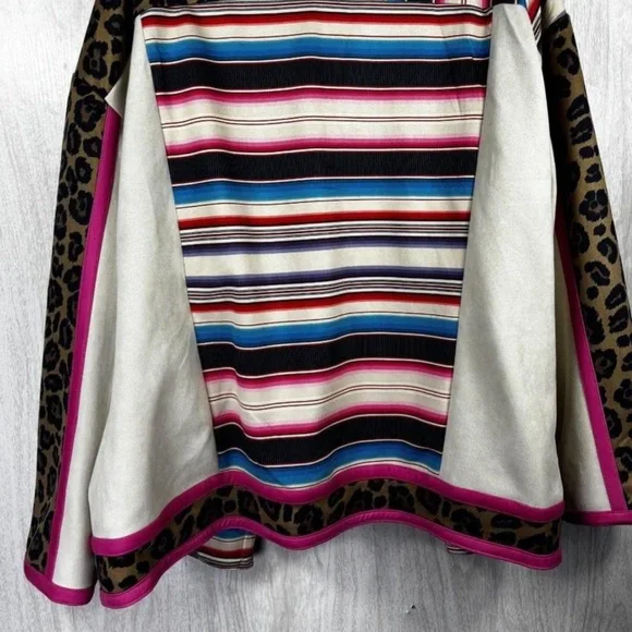 NEW- Crazy Train Leopard and Stripe Women's Jacket - Picture 2 of 5